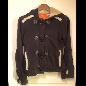 Juicy Couture Brown, Faux Fur Accented Coat